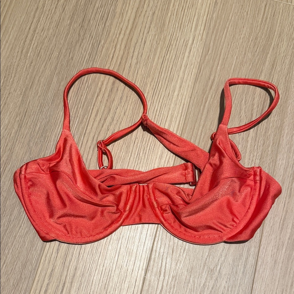 Jade Red Bikini Top